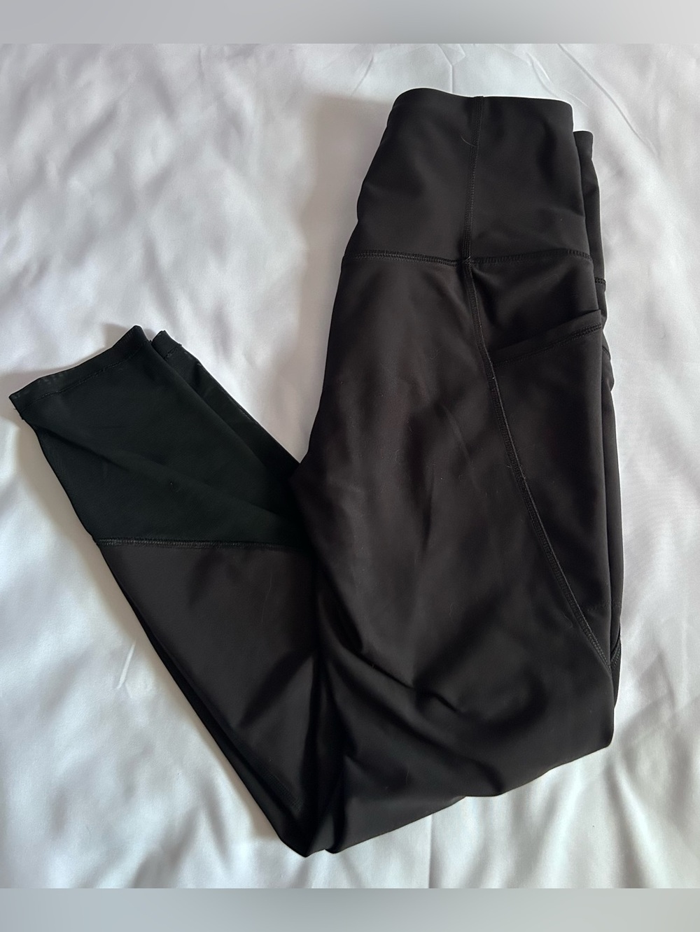 Old Navy Active Power Soft Black 7/8 Length Leggings Size Medium
